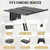 ZeboZap ZZSLSB1001 DIY Detachable Gazebo Floating Shelf for Soundbar, Consoles | No Drilling Required | Metal Gazebo & Wooden Gazebo | Weatherproof | 7 lbs Capacity | Fits 3-in to 16-in Pole