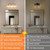 Shenmoyl Bathroom Light Fixtures, 3-Light Vanity wall Light Over Mirror with Clear Tulip Glass Shade for Bedroom Living Room (Bulb Not Included), Satin Nickel