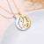 FLYOW S925 Sterling Silver Best Friend Pendant Friendship Sun Moon Yin Yang Matching Bff Necklace for Women Jewelry