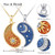 FLYOW S925 Sterling Silver Best Friend Pendant Friendship Sun Moon Yin Yang Matching Bff Necklace for Women Jewelry