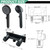 Beiyi RV Shower Faucet, Matte Black Metal Camper Shower Faucet with Hose and Shower 4" RV Outside for Travel Trailer, Camper, Motorhome
