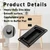 bociloy 2Pcs 4.37"x2.74" Black Zinc Alloy Recessed Pull Handle, Flush Lift Handle for Toolbox Cabinet Drawer, Heavy Duty Recessed Door Handle for Deck Hatch Access Door Kitchen Hardware