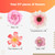 Varku 217 Pcs Mini Artificial Silk Flowers, Fake Rose Daisy Faux Flowers for Crafts, Rose Flowers Sunflower Daisy for Wedding Decoration and Daily Embellishment