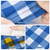 Kochorie 54 Inch x 300 Ft Blue Checkered Plastic Table Cloth Roll Disposable Waterproof Table Cover Plastic Table Cover Roll with Easy Slide Cutter for Outdoor Picnic/Home Dining/Spring Party