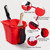 Mister Rui 4 Inch Paint Bucket Set with Liners and Lid, 7 Pack