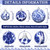 VioraWhite 36 Pcs Blue and White Christmas Chinoiserie Ball Ornaments