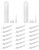 QWORK Empty Caulk Tube, 20 Pack 10 oz. Empty Plastic Caulking Cartridge