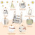 Onasti Foldable Step Stool for Bathroom Sink, Adjustable 3 Step Stool for Kids Toilet Potty Training Stool with Handles, Child Kitchen Counter Stool Helper, Plastic Ladder for Toddlers Grey