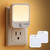 BEOAUDRA Motion Sensor Night Light Plug in - 5 Level Dimmable Warm White LED, Ultra Slim Auto Shut-Off Nightlight for Bedroom Bathroom Hallway, 0.5W, 2 Pack