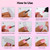 EBANKU Poly Gel Toenail Kit 3 Color Clear Pink White Poly Extension Nail