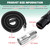 97521 Ustinian 21FT RV Macerator Hose Kit for Thetford Sani-Con Turbo 400S 500S 600S 700S, 1-1/2 Inch Black Waste Water Sewage Hose with Quick-Connect Fittings