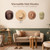 SEKSON Cowboy Hat Rack for Wall, 4 Pack Wooden Hat Holder, Wall Mount Hats Hooks, Wide Brim Hanger for Caps, Fedoras, Straw Hats
