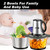 SPZTJK 3-Speed Electric Food Processor: Meat Grinder, Vegetable Chopper & Baby Food Maker - 300W, 2 Bowls (8 Cup Stainless Steel+8 Cup Glass), Quiet Operation