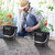 Suzile 10 Pcs 2.2 Gallon Square Bucket with Lid Food Grade Plastic Bucket 10L Utility Industrial Pail with Handle Container for Food Oil Tub Water Fishing Paint House Cleaning Car Washing(Black)