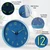 MEIRED Night Light Wall Clock 12 Inch Silent Non Ticking Battery Operated Wall Clocks Glow in The Dark, Lighted Up Wall Clock for Bedroom Living Room/Kitchen, Blue