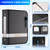ENGPOW 3 Ring Binder,Fireproof 2 Inch D Ring Binder with Zipper,Holds 500 Sheets,Non-Stick,PVC-Free,Compatible with Clear Sheet Protectors,Portable School Office Home Safe Storage for Paper,Black