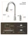 APPASO 2 Hole Kitchen Faucet with Pull Down Sprayer, Brushed Nickel