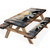 Wathon Bear in Forest Picnic Table Cover with Bench Covers 6FT