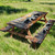 Wathon Bear in Forest Picnic Table Cover with Bench Covers 6FT