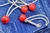 SE 8" White/Red Bungee Stretch Cords with Balls (100 Count) - BC8W-100