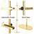 Easel Stand for Sign, Adjustable Display Stands for Frames up to 64" Gold