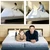 Onimento 3-in-1 Bed Bridge Twin to King with Fitted Sheet with Sheet Strap Set | Split King Gap Filler for Adjustable Bed ntegrated Bed Bridge Kit | White