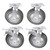 6 Inch Rubber Caster Wheels Heavy Duty Anti-Skid Swivel Casters 1653Lbs Silent Universal 360 Degree Rotation Ball Bearing Set of 4 (All Swivel,2 with Brake Lock, 2 Without)