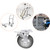 6 Inch Rubber Caster Wheels Heavy Duty Anti-Skid Swivel Casters 1653Lbs Silent Universal 360 Degree Rotation Ball Bearing Set of 4 (All Swivel,2 with Brake Lock, 2 Without)