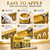 Weather Resistant Water Based Gold Paint, Gold Leaf Effect, Outdoor Gold Paint for Metal, Wood, Stone, Brilliant Shine, 5.29oz