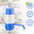 HotFrost Manual Water Pump for 5 Gallon Jug & Bottle – Non-Electric 5 Gallon Water Dispenser, Universal Hand Pump with 3 Adjustable Tubes, 53mm Screw Top Adapter, Spout Cap & Cleaning Brush, BPA-Free