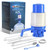 HotFrost Manual Water Pump for 5 Gallon Jug & Bottle – Non-Electric 5 Gallon Water Dispenser, Universal Hand Pump with 3 Adjustable Tubes, 53mm Screw Top Adapter, Spout Cap & Cleaning Brush, BPA-Free