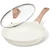 UESLUCK 11 Inch Creamic Non Stick Frying Pan With Lid- Large Creamic Skillet With lid, Omlet Pan Non Stick With Cool-Touch Handle, PFAS & PTFE Free, Compatible with All Stovetops