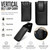 Calabria Vertical Snap Belt Loop Eyeglass Case Black 3Pack Men Women PU Leather Semi Hard Eye Glasses Holder Sunglass Pouch