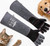 RAPICCA Animal Handling Gloves, Bite Proof Double Leather, 22 in Grey-Black
