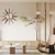 DYYTRm 22 Inch Mid-Century Style Metal Crystal Wall Clock