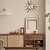 DYYTRm 22 Inch Mid-Century Style Metal Crystal Wall Clock