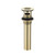 Delle Rosa Brushed Gold Bathroom Sink Drain Strainer,Grid Drain Strainer Assembly with Overflow for Bathroom Sink, Vessel Sink Drain Made of Brass