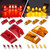 Partsam Replacement for Hummer H2 Cab Roof Lights Housing 2003-2009 and Hummer H2 SUT Cab Roof Top Clearance Marker LED Light Lamps 2005-2009 Front Rear w/T10 194 168 W5W Led Bulbs(5Amber+5Red)