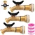 JaGely 3 Sets Brass Rain Barrel Spigot Kit with Heavy Duty Bulkhead Fitting Quarter Turn Ball Valve Rain Barrel Faucet for Aquariums, Water Tanks, Tubs, Pools(Black)