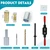 Zylorix One-Stop Pool Anchor Removal Tool Kit with 5 PCS Brass Pool Cover Anchors for Lock Inground Pool Cover, Anchor Replacement Tool Kit, Removal and Reinstall Anchors Tool Kit with Storage Box