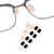 Soft Foam Nose Pads Self Adhesive Non-Slip Eyeglass Nose Pads, Thick Nosepads for Eyeglasses Sunglasses Glasses,8 Pairs,1.5MM Black and Nude