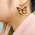 ZHOUMEIWENSP Fashion Insect Jewelry Big Monarch Butterfly Moths Drop Dangle Earrings For Women Gifts (Orange)