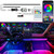 Jushope Interior Car LED Strip Lights, Acrylic LED Lights for Car with Dynamic Dreamcolor Chasing, Ambient Lighting Kits Music Sync Wireless APP and RF Remote Control (43.5+14.5'')