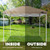 8x8ft Replacement Canopy Top with Air Vent, Waterproof & UV Protection Canopy Tent Top Cover for Straight Leg Canopy Frame - for Outdoor, Patio, Event, Trade Show (Khaki, 8x8ft)