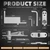 Self Closing Pivot Door Hinge, Heavy Duty Hidden Hinge for Commercial and Home Use, Opens Inward & Outward for Wooden Secret Door(Black)