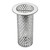 3in Commercial Floor Drain Strainer, 6in Tall with Carry Handle 316 Stainless Steel Floor Drain Filter, Finely Polished Drain Basket for Factory Kitchen Hospital Restaurant