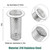 3in Commercial Floor Drain Strainer, 6in Tall with Carry Handle 316 Stainless Steel Floor Drain Filter, Finely Polished Drain Basket for Factory Kitchen Hospital Restaurant