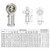 uxcell 4pcs PHSB8 Female Rod End Bearing 1/2 Inch Bore and 1/2-20 Left Hand Thread, Self-Lubricating Joint Rod Ends, Includes Jam Nuts