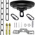 ECUDIS Vintage Black Light Fixture Canopy Kit and 6 Feet Chandelier Chain