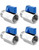 QWORK Mini Ball Valve, 4 Pack 1/2" NPT Thread Female and Male 304 Stainless Steel Shut-Off Valves